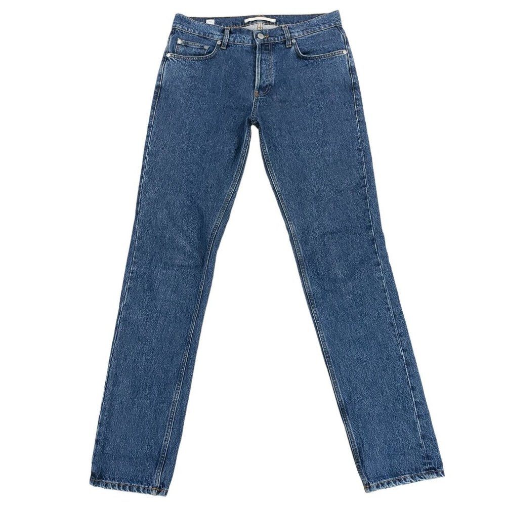 Norse Projects Slim Denim Blue Jeans Measure 32x33 Tag Size 31x34 Button Fly